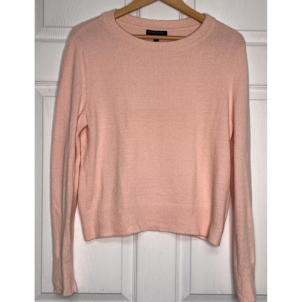 Banana Republic Pink Knit Sweater Size Small Super Soft Classic Preppy